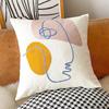 Funda de almohada nórdica estilo ins pata de gallo con penachos bordada sala de estar sofá almohada habitación modelo cama almohada cojín