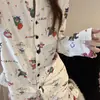 Pijama de Invierno de Franela con Dibujos Animados Lindos de Niña Shin-Chan, Talla Grande para Mujer, Conjunto Grueso de Forro Polar para Casa