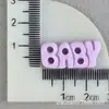 Acessórios para Capa de Celular, Acessórios de Resina, Cola Creme, Tags de Letras em Inglês para Bebê, Presilhas de Cabelo DIY, Patches Decorativos para Cabelo