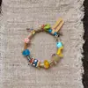 Nuevo brazalete tejido de peces koi verde translúcido estilo chino, moderno, exquisito, fresco y versátil para el uso diario.
