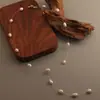 Colar Versátil Estilo Francês Vintage Estrelado Multicamadas Pérola Natural de Água Doce Linha de Pesca, Acessório de Luxo Leve Nicho de Alta Qualidade