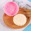 Molde de silicona para pastel de luna de helado con patrón tridimensional, molde para hornear pasteles de frijol mungo, molde para pasteles DIY