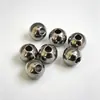 Bolas de acero macizo perforado de acero al carbono, bolas de rodamiento 7 mm 8 mm 9 mm 12 mm, bolas de acero inoxidable con agujero pasante y medio agujero