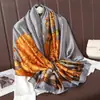 Lenço de seda brilhante elegante da moda feminino fino macio lenço de seda artificial tamanho grande xale de proteção solar TikTok entrega ao vivo