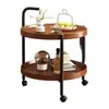 Carrito de Mesa de Centro Móvil, Mini Mesa para Sofá de Sala de Estar, Mesa con Ruedas y Estante de Almacenamiento para el Hogar, Carrito de Comedor Nórdico