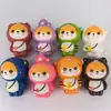 Llavero de goma suave de felpa de animal de dibujos animados creativo, colgante para bolso grande, accesorio para llaves, pequeño adorno, en stock