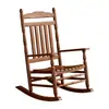 Mecedora perezosa de madera maciza retro transfronteriza francesa, sillón individual estilo americano para sala de estar y balcón