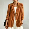 Blazer de pana cruzado europeo y americano para comercio exterior de Amazon, nuevo para otoño e invierno, casual, versátil, vintage