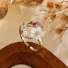 Anillos de Moño Elegantes y Exquisitos en Varios Estilos, Anillos de Circonita de Lujo Ligero Transfronterizos, Estilo Ins Europeo y Americano con Sensación de Alta Gama