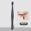 Pinça para Cílios com Logo Personalizado, Cabeça Plana de Aço Inoxidável, Antiaderente, Adequada para Iniciantes, Pinça para Cílios Postiços