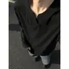 Camiseta grossa de fleece com gola V masculina, camada base moderna estilo americano para o inverno, camiseta masculina de manga longa, corte solto e relaxado