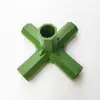 Grampo Cruzado para Jardinagem Estrutura de Treliça Suporte para Plantas Treliça para Horta Tubo de Aço Revestido de Plástico Peças de Plástico Acessórios de Fixação
