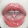 Amazon Wholesale Zirconio Acero Inoxidable Uña de Lengua Chica Popular Diamante Brillante Pieza Súper Brillante Perforación Genial Joyería para Piercing Anillo para la Lengua