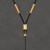 Colar Corda de Pingente Tecida à Mão Mantra de Seis Palavras Corda de Pingente Bússola Oito Tesouros Pingente de Jade