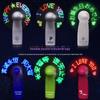 Ventilador de Letreiro Piscante LED Planejamento de Publicidade, Pás de Ventilador com Exibição de Letras, Brindes Corporativos, Pequeno Ventilador Piscante Recarregável
