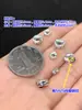 Plata de Ley S925 Patrón Espiral Círculo de Meteorito Cuentas Espaciadoras Pulsera Tejida Collar Accesorios Hechos a Mano para DIY