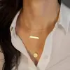 Collar corto multicapa con lentejuelas metálicas geométricas de estilo moderno de AliExpress, joyería de comercio exterior europea y americana, C021