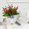 Sala de Estar Interior Mesa de Jantar Mobiliário terno Acessórios Carro de Flores Mobiliário Doméstico Plástico Flores Artificiais Pequenos Enfeites Flores Secas Planta em Vaso