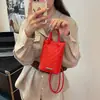 Bolsa de Ombro Transversal Pequena Quadrada Tecida com Padrão Tendência Moda Simples Estilo Coreano para Mulheres Nova 2025 Bolsa para Celular