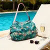 Bolsa Acordeão Bolsa de Compras de Supermercado Bolsa Tote Portátil Enrolável Bolsa Nuvem Bolsa de Armazenamento de Grande Capacidade Bolsa de Compras Dobrável