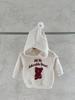 Suéter de invierno con forro polar para bebés y niños, chaqueta con capucha cálida, estilo occidental, para niños y niñas.