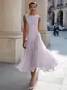 2026 Amazon Comercio Exterior Transfronterizo Sitio Independiente de Amazon Vestido Elegante de Fiesta con Escote Bardot para Vacaciones