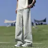 Jeans Estilo Nuevo Primavera 2026 Estilo Hong Kong Cintura Elástica Versátiles Pantalones de Pierna Ancha Pantalones Largos con Botones Estilo Americano Semi-Elástico