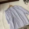 2025 Nuevo Estilo de Verano Espalda Descubierta con Cordones Estilo Coreano Holgada Adelgazante Versátil Camisa de Manga Larga para Mujer Trendy