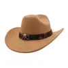 Aliexpress Amazon Wish Chapéu de Aba Larga Masculino e Feminino Lã Top Hat Linha Única Chapéu Jazz Chapéu Cowboy Yzd083