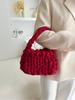 Lana islandesa super gruesa bolsa tejida a mano para manualidades bolsa terminada bolso de mensajero coreano para llevar a mano al por mayor de fábrica para mujer