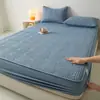 Lençol de baixo com elástico à prova d'água de Fibra de Soja Classe A para Maternidade e Bebê com Acolchoamento de Algodão, Protetor de Colchão de Algodão Puro~