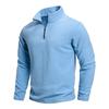 Novo suéter masculino de comércio exterior com gola alta e zíper, manga comprida, tendência internacional, jaqueta de lã polar masculina