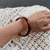 Pulsera Amplia Geométrica Irregular con Gradiente de Acrílico y Pulsera Delgada con Textura de Resina de Alta Gama Transfronteriza Europea y Americana