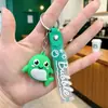 Venta Caliente Transfronterizo Lindo Delfín Pequeño Goma Suave Muñeco 3D Llavero Animal Marino Llavero de PVC Colgante para Bolso