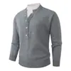 Nuevo suéter de punto casual de dos piezas para hombre de comercio exterior de otoño e invierno, holgado y versátil, jersey cálido