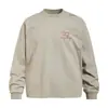 Camiseta de manga larga con estampado fotográfico retro americano para hombre, con letras estilo grafiti, corte holgado y diseño de cuello redondo moderno, adecuada para primavera y otoño