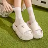 Pantuflas de Eva con Suela Gruesa para Mujer, Nueva Moda Casual Verano Exterior Interior Antideslizantes con Aumento de Altura y Brillo