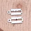 16X7Mm 0.59g Joias de Prata Antiga Atacado Pingente de Lâmina de Barbear Feito à Mão DIY