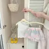 Ropa Moderna Coreana para Niñas Bebés, Conjunto de Dos Piezas con Chaleco Fresco Estampado de Dibujos Animados + Shorts para Verano Ropa de Bebé