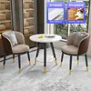 Mesa Pequeña y Sillas de Ocio para Balcón, Set de Recepción Sencillo y Moderno con una Mesa y Dos Sillas, Nuevo Set de Mesa y Sillas para Reuniones de Lujo Ligero para Hotel