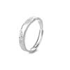 La noria como el comienzo del anillo de pareja para mujer no se desvanece, anillo de pareja de diseño de alta gama con nicho de plata esterlina y todo fósforo.