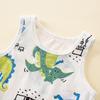 Conjunto de Chaleco de Malla Fina de Algodón de Verano para Niños Bebés Niños y Niñas Hueco Sin Mangas Shorts Conjunto de Dos Piezas Moda Infantil
