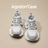 Zapatos de Padre Augu Shiden de Suela Gruesa Grises para Mujer 2026 Nuevo Verano Suela Suave Ligeros para Senderismo Casual Deportivos