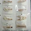 Horquilla para el cabello de celebridad estilo coreano y japonés Pinza para flequillo con perlas y pedrería Nueva pinza lateral Accesorio para el cabello Número Wyj18