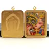 Pingente Thangka Dourado Pintado à Mão Doze Signos Oito Santos Padroeiros Souvenirs Cênicos Venda por Atacado Acessórios Céu Negro Grande Cartão