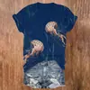 Camiseta Casual Feminina Amazon Manga Curta Gola V Estampada Personalizada Japonesa Coreana Alta Qualidade 3D Peça Única