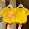 Algodón 100% Verano Nueva Ropa para Niñas 2026 Niños Bebé Dibujos Animados Versátil Camiseta de Manga Corta para Niña Top
