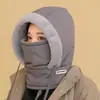 Gorro de invierno estilo noreste para hombres y mujeres, con forro de polar, material grueso, diseño a prueba de viento, protección facial y para el cuello integrada, y estilo cálido de poner