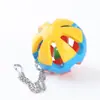 Juguete para pájaro loro bola de campana de plástico colgante piel de tigre loro alivio de congestión suministros para pájaros mascota juguete