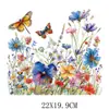 Atacado Transfronteiriço Pintura em Aquarela Flor Silvestre Borboleta Tinta Branca Estampas para Transferência Térmica em Roupas Adesivos Padrão Logotipo para Transferência Térmica Patches para Ferro